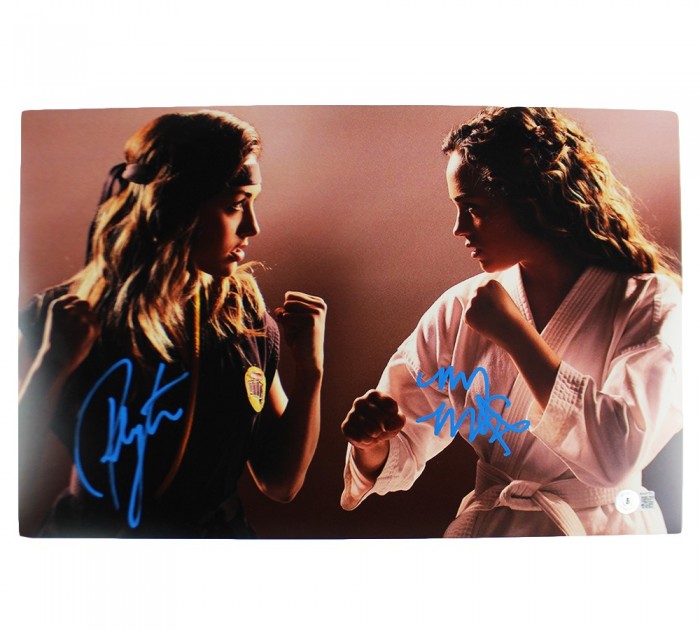 Mary Mouser & Peyton List Signed Cobra Kai Photograph