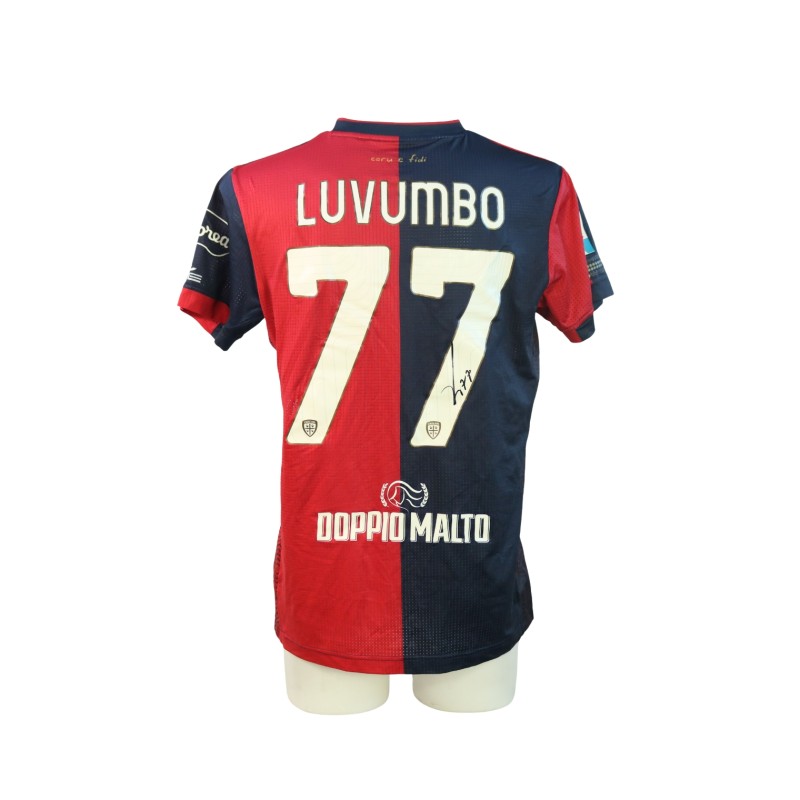 Maglia Luvumbo Unwashed, Cagliari vs Torino 2024 - Autografata