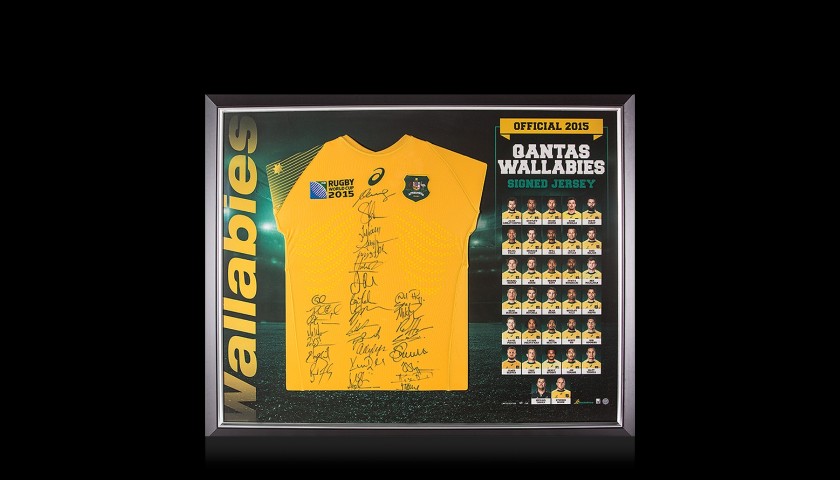 Australia Squad Signed 2015 Rugby World Cup Shirt
