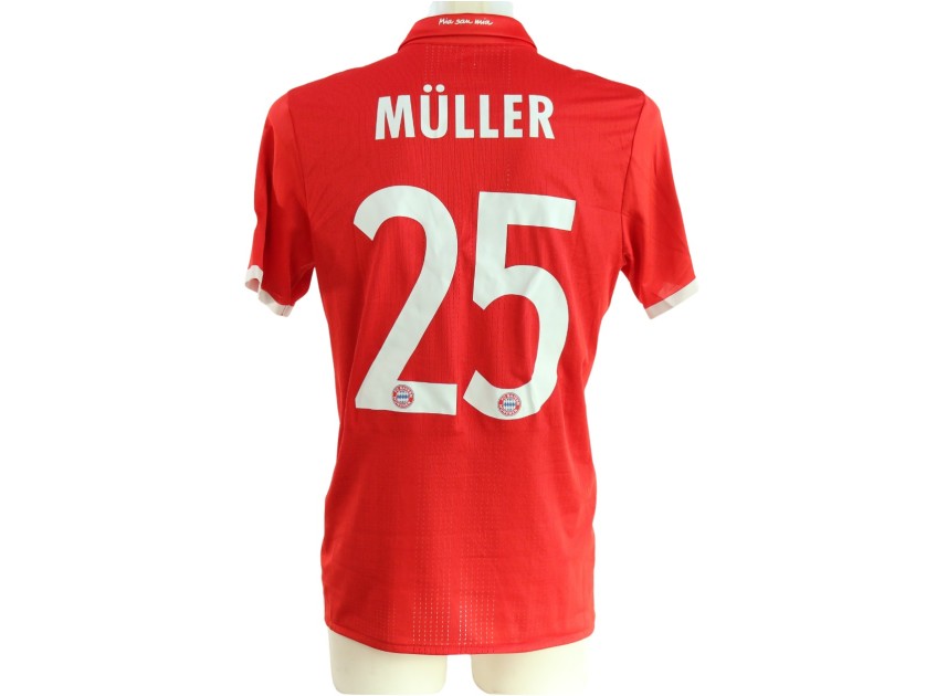 Muller's Bayern Munchen Match-Issued Shirt, UCL 2016/17