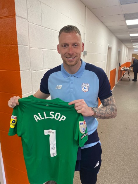 Maglia gara Ryan Allsop Cardiff City indossata - Autografata