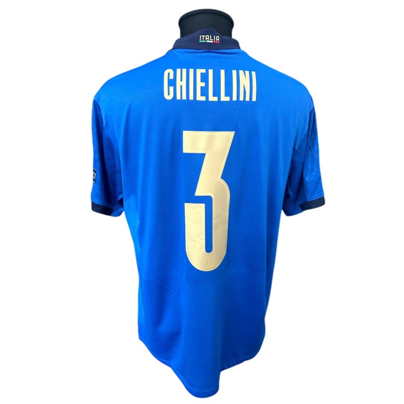 Chiellini's Italy vs England Issued Shirt, EURO 2020 Finals