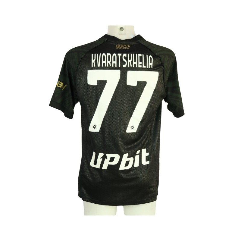 Kvaratskhelia's Napoli Issued Shirt, 2023/24