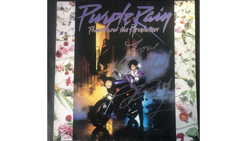 Prince Signed Purple Rain Vinyl LP