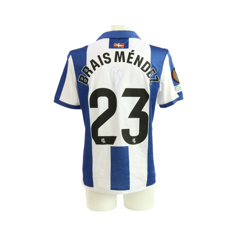 Brais Mendez's Real Sociedad vs Midtjylland Signed Unwashed Shirt, Europa League 2025