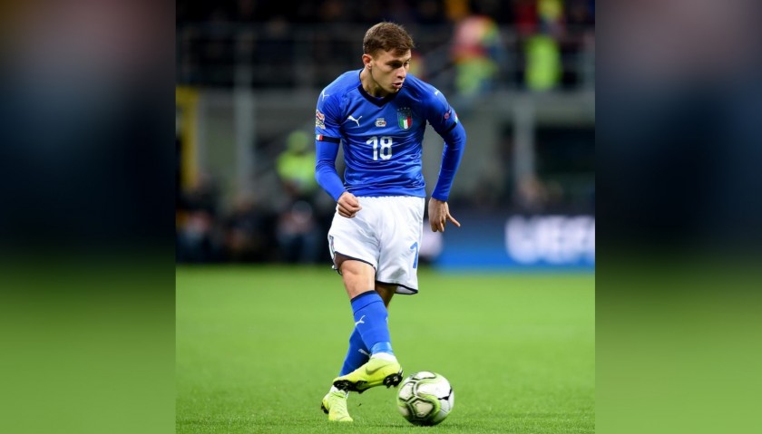 Barella's Match-Issue/Worn Kit, Italy-Portugal 2018