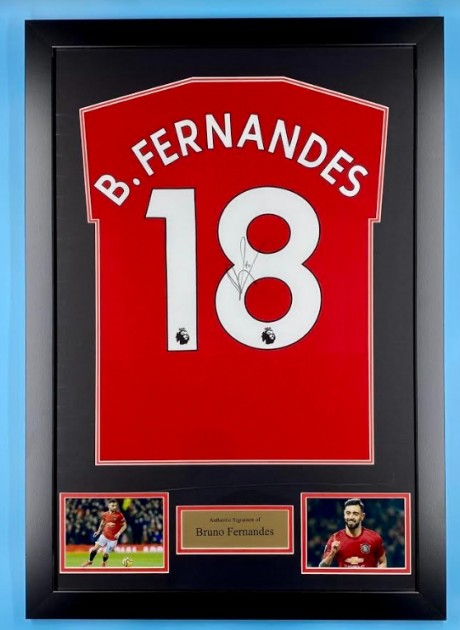 Bruno Fernandes' Manchester United Signed and Framed Shirt