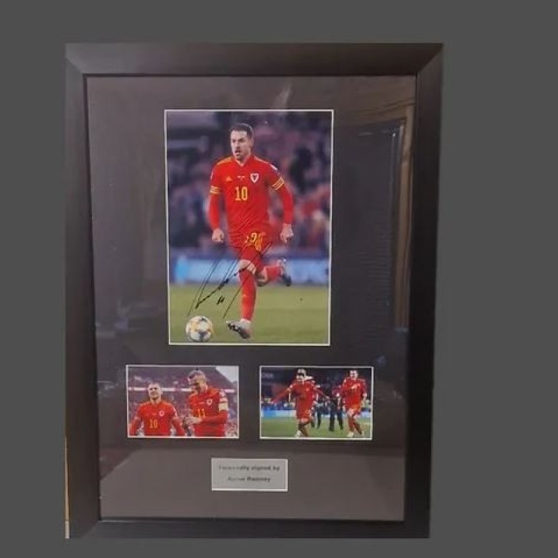 Aaron Ramsey's Wales Signed Photo Display