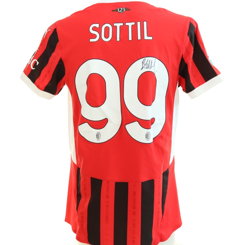 Sottil's Milan Signed Official Shirt, 2024/25