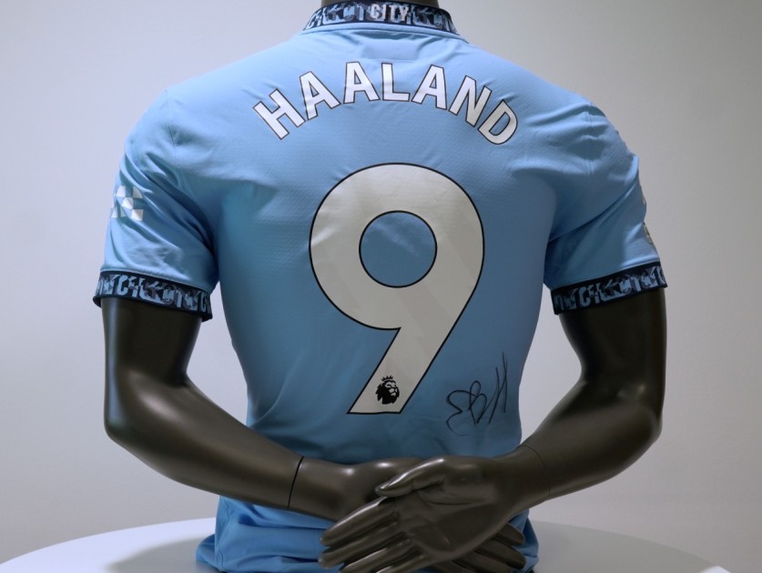 Erling Haaland's Match Worn & Signed Shirt from Manchester City v Brighton & Hove Albion