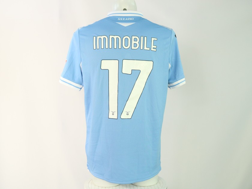 Immobile's Lazio Match-Issued Shirt, 2020/21