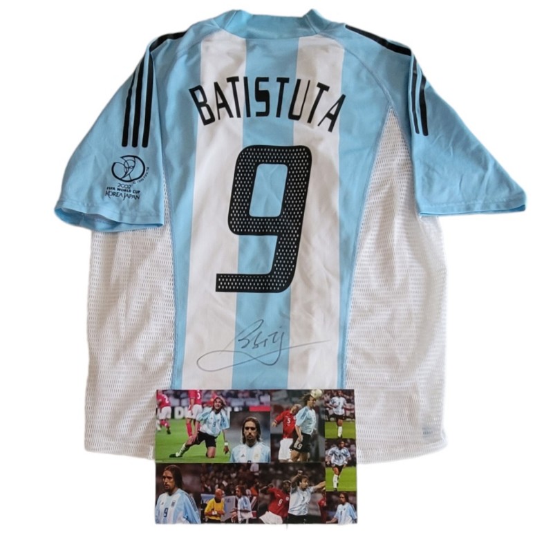 Batistuta's Argentina Signed Match Shirt, WC 2002