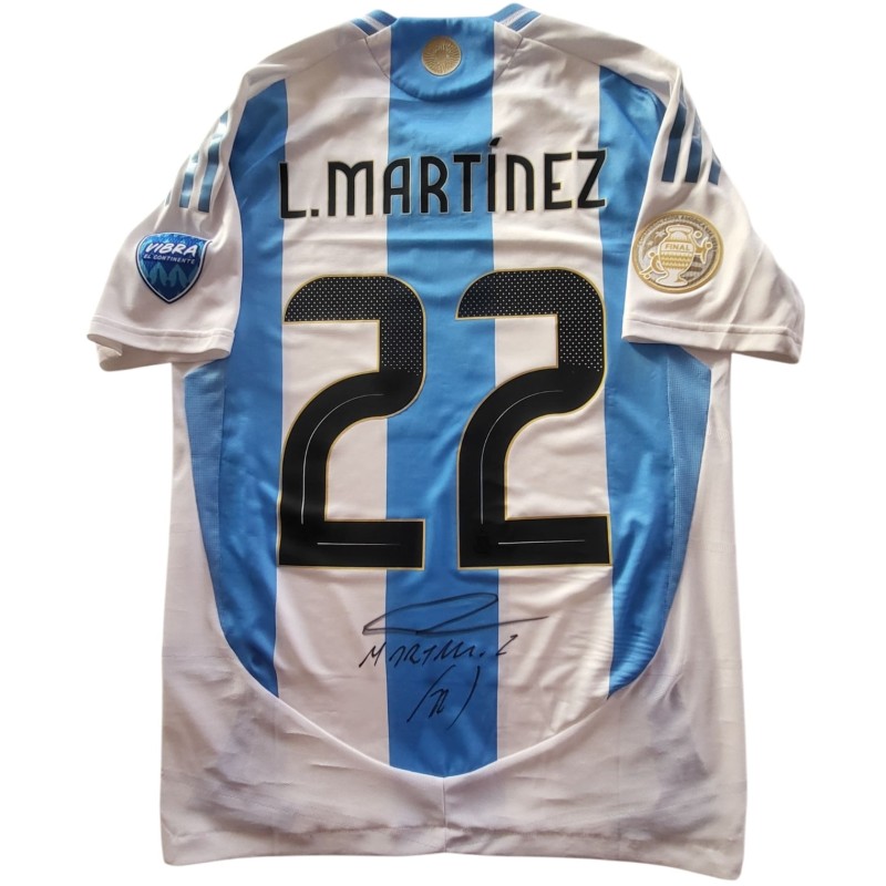 Lautaro's Argentina vs Colombia Signed Issued Shirt, Copa America Finals 2024