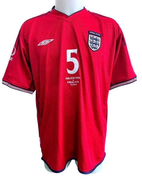 Ferdinand's Issued Shirt, Argentina vs England FIFA World Cup 2002
