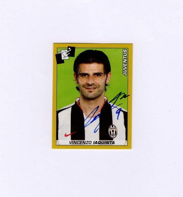 Panini sticker signed by Vincenzo Iaquinta