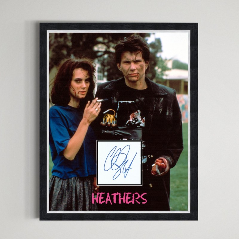 Christian Slater Signed Heathers Display