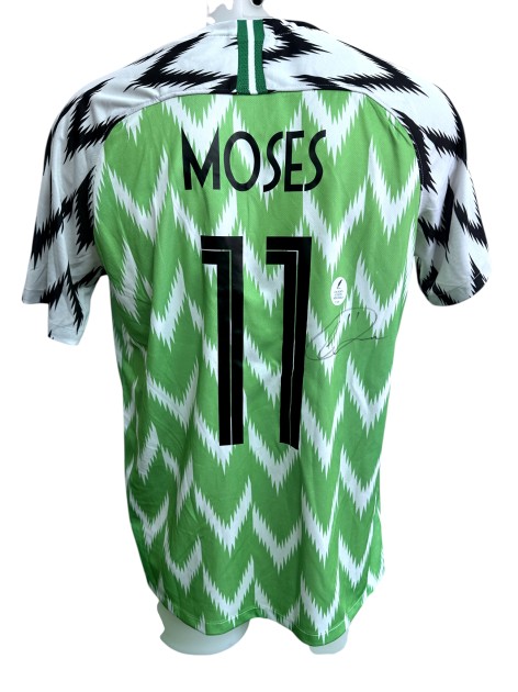 Moses' Nigeria Signed Replica Shirt, 2018