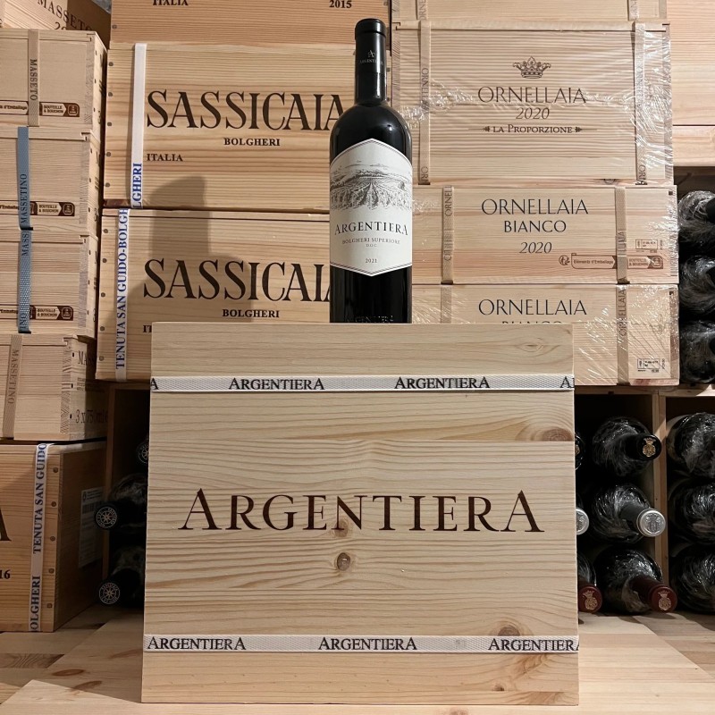 Argentiera 2021 Bolgheri Superiore DOC Tenuta Argentiera - Wooden Case 6 Bottles