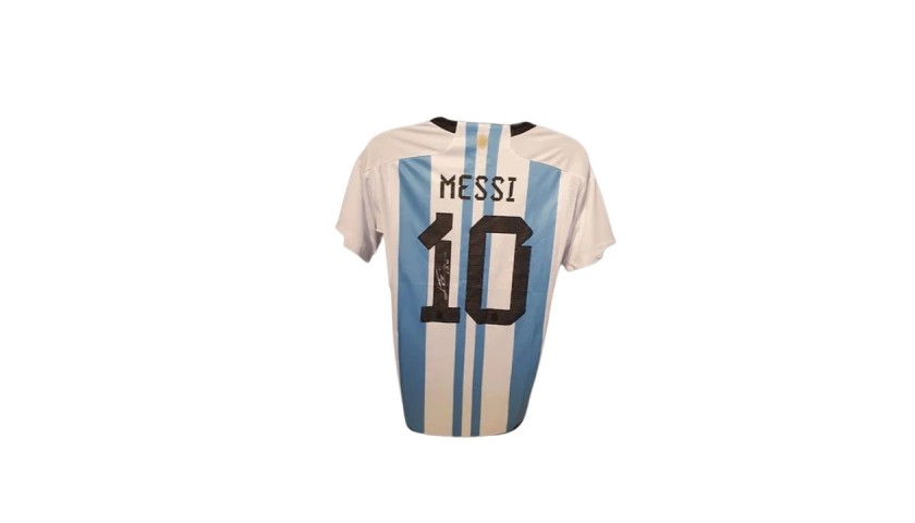 2022 World Cup Argentina Lionel Messi Signed Soccer Jersey Beckett LOA -  Autographed Soccer Jerseys at 's Sports Collectibles Store