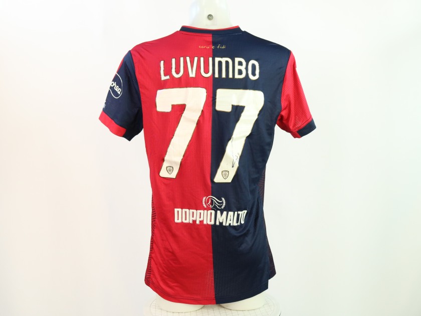 Luvumbo's Signed Unwashed Shirt, Udinese vs Cagliari 2024