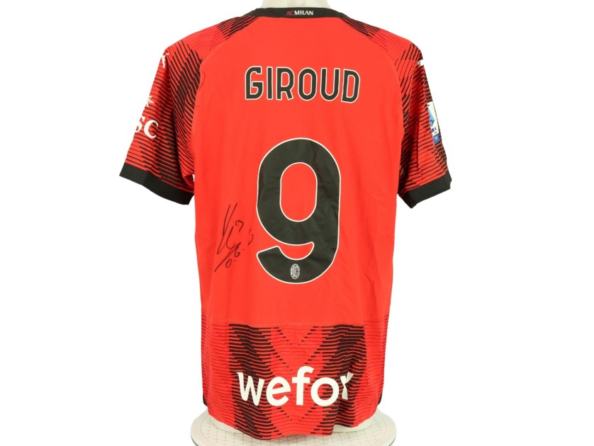 Maglia ufficiale Giroud Milan, 2023/24 - Autografata