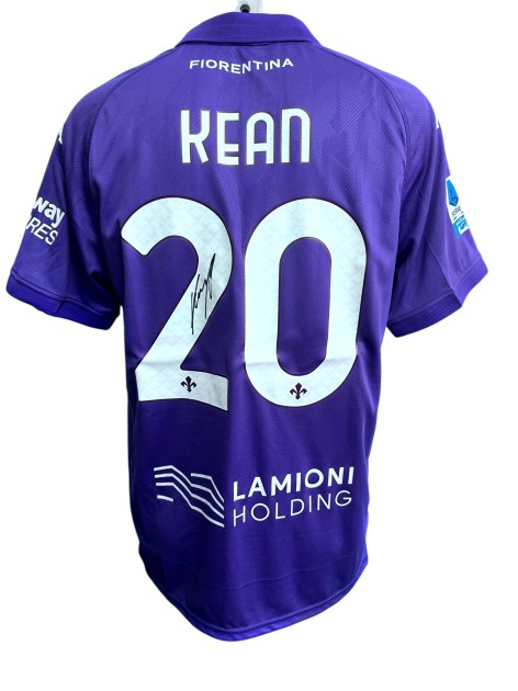 Moise Kean's Fiorentina Signed Replica Shirt, 2024/25