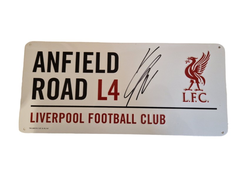 Jurgen Klopp's Liverpool Signed Road Sign