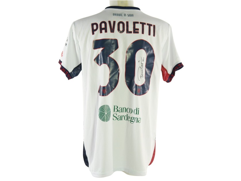 Maglia Preparata Pavoletti Atalanta vs Cagliari, 2025 - Autografata