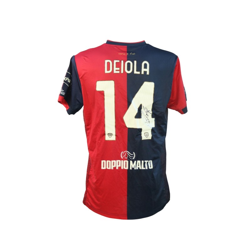 Maglia Deiola Unwashed, Cagliari vs Torino 2024 - Autografata