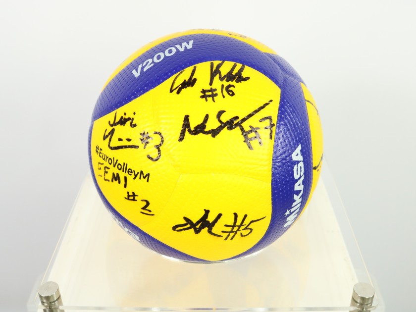 Finland's official Eurovolley 2023 ball autographed by the Men's National Team