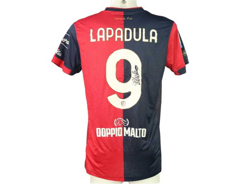 Maglia Lapadula Unwashed, Cagliari vs Como 2024 - Autografata