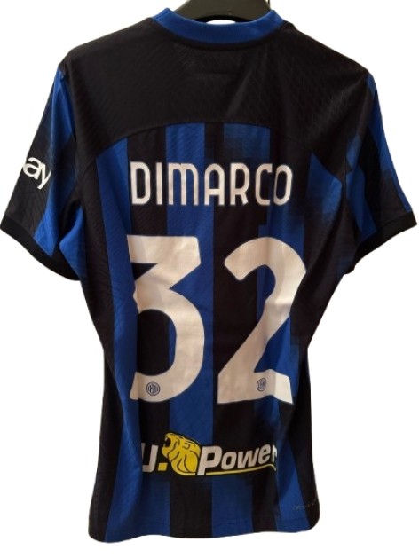 Dimarco's Napoli vs Inter Issued Shirt, Italian Supercup Finals 2024