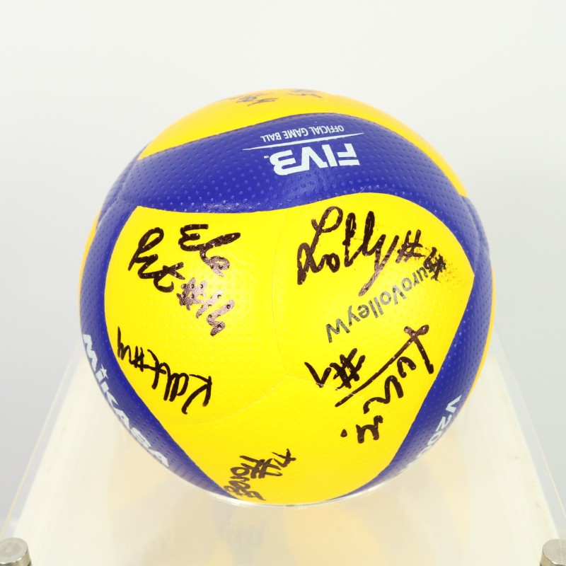 Pallone dell'Italia ufficiale a Eurovolley 2023 autografato dalla Nazionale femminile