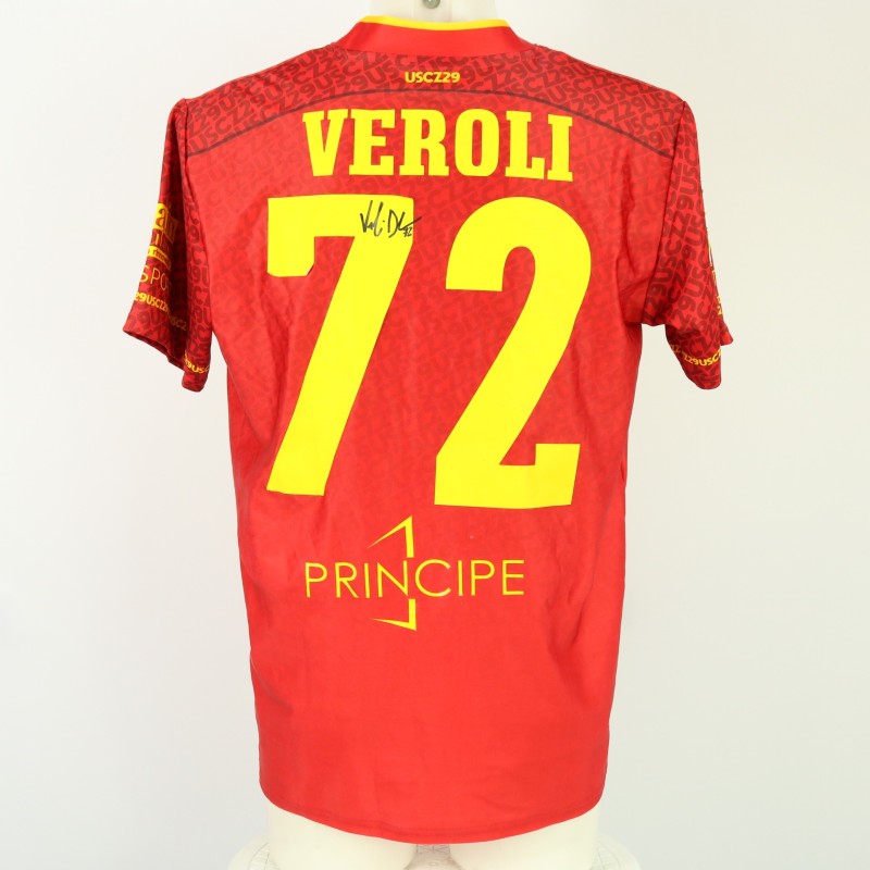 Veroli's Unwashed Signed Shirt, Catanzaro vs Ascoli 2024
