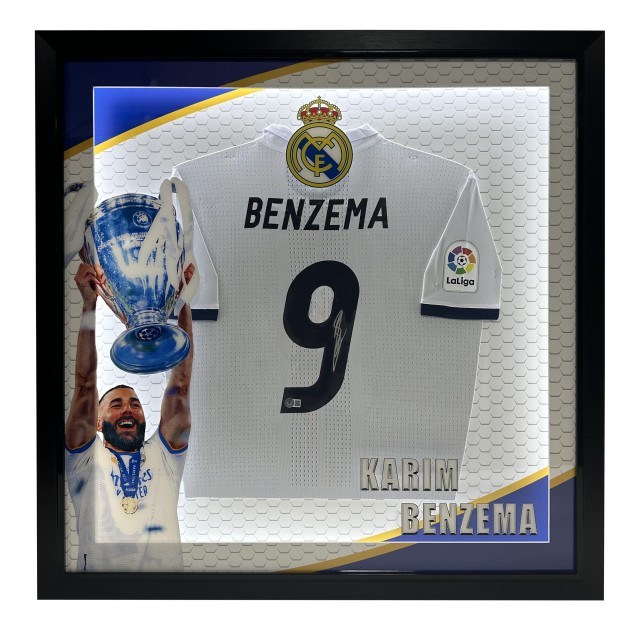 Karim Benzema's Real Madrid Signed and Framed Shirt 