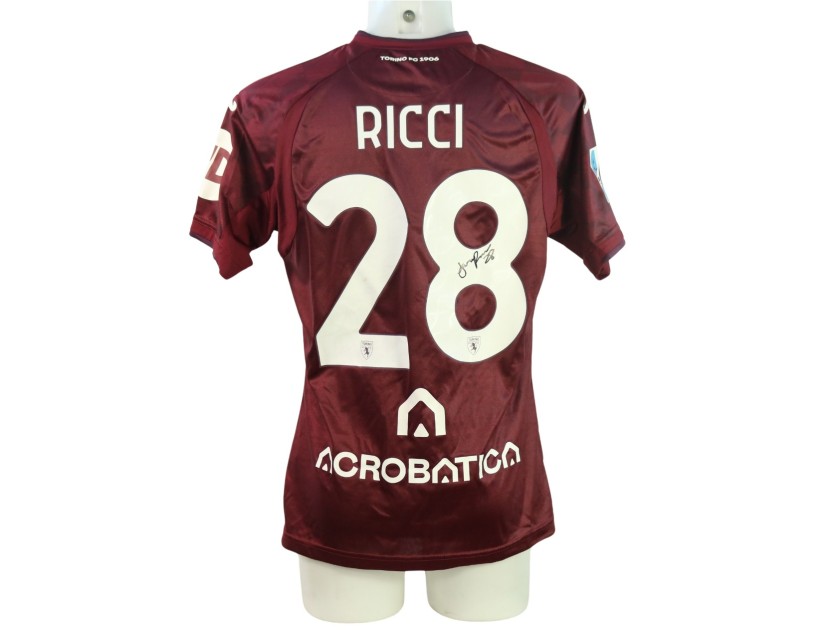 Ricci's Signed Unwashed Shirt, Torino vs Lazio 2024