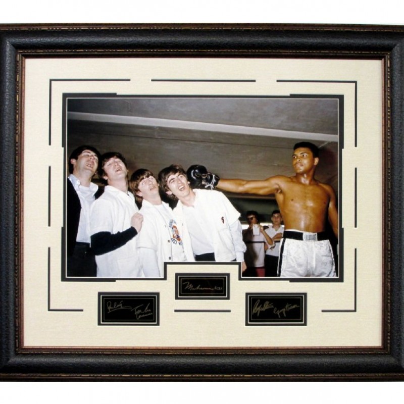 Muhammad Ali and The Beatles "In the Ring" Vintage Photograph