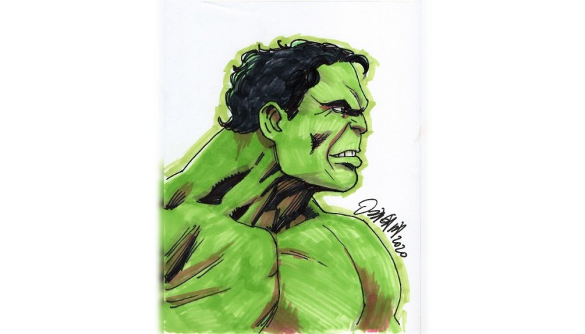 Hulk - Marvel Comics Original Drawing by Ryan Odagawa