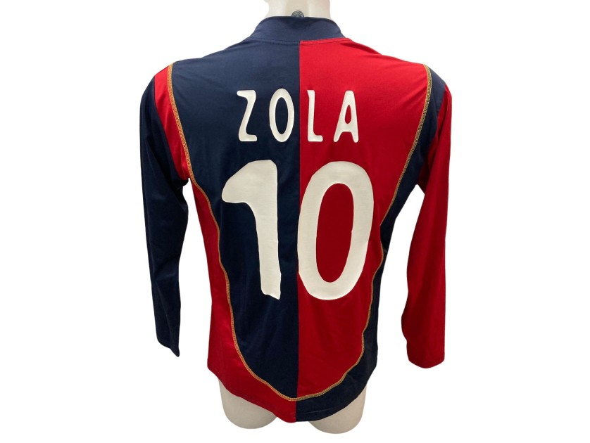 Zola's Cagliari Match-Issued Shirt, 2004/05