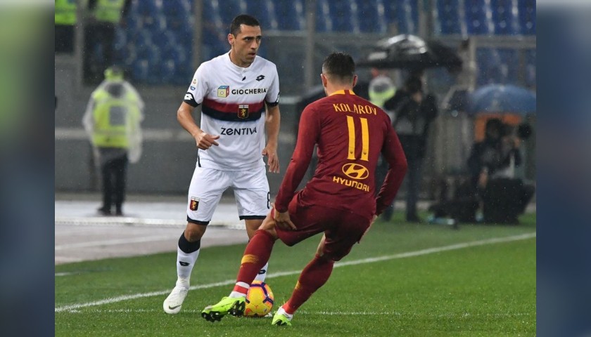 Kolarov's Worn and Signed Shirt, Roma-Genoa 2018