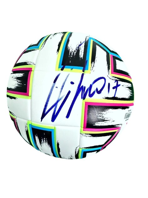 Pallone Ufficiale EURO 2020 - Autografato da Chiellini, Immobile e Barella