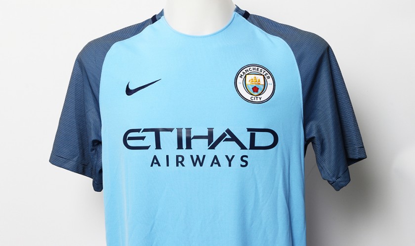 Fabian Delph Manchester City FC Worn Shirt and Shorts from Season 2016|17