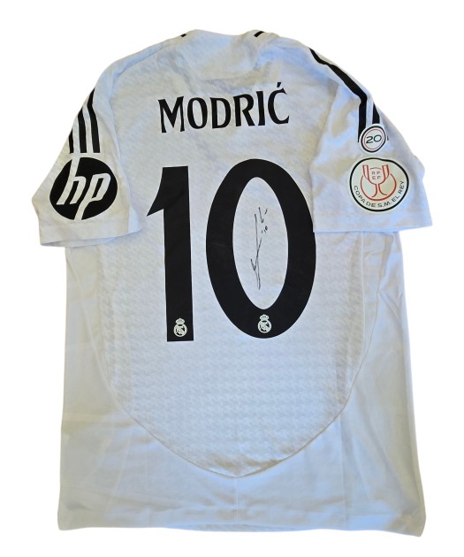 Modric's Signed Match-Issued Shirt, Barcelona vs Real Madrid Copa Del Rey Finals 2025