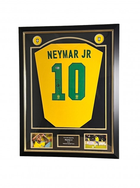 Neymar's Brazil Signed and Framed Shirt