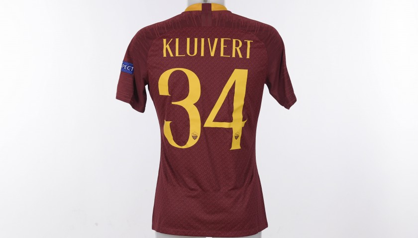 Kluivert's Match-Issue Shirt, Roma-Porto CL 18/19