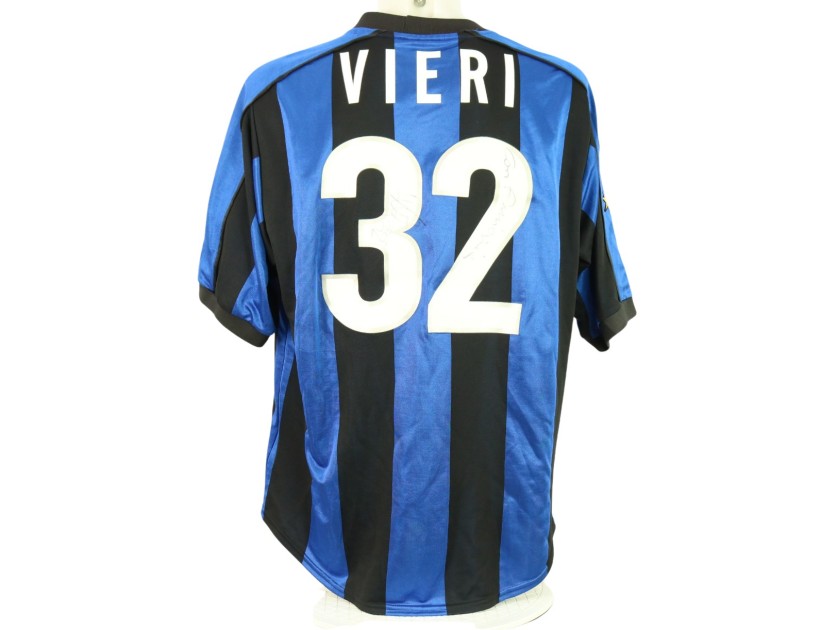 Vieri's Signed Match-Worn Shirt, Inter Milan vs Verona 1999