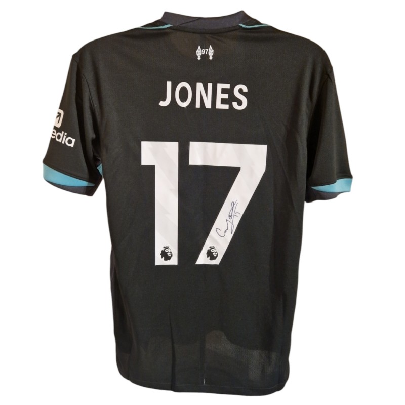 Maglia replica away Liverpool 2024/25 Curtis Jones - Autografata