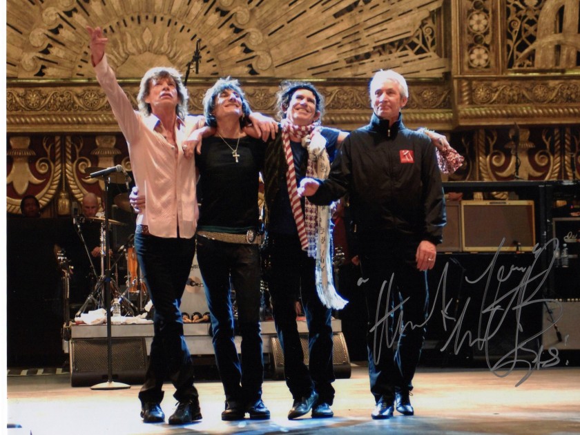 Rolling stones photo signed by Charlie Watts