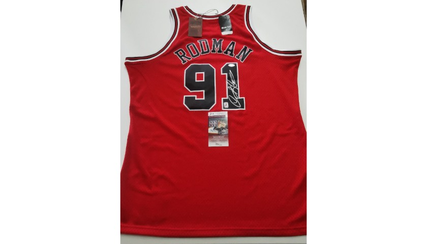 Dennis Rodman Signed Mitchell&Ness Chicago Bulls Jersey