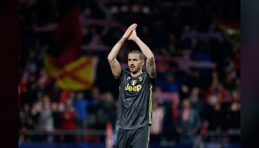 Bonucci's Worn and Signed Shirt, Atletico-Juventus 2019
